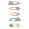 Rainbow And Star Mini Clic Clac Hair Clips by Mimi & Lula