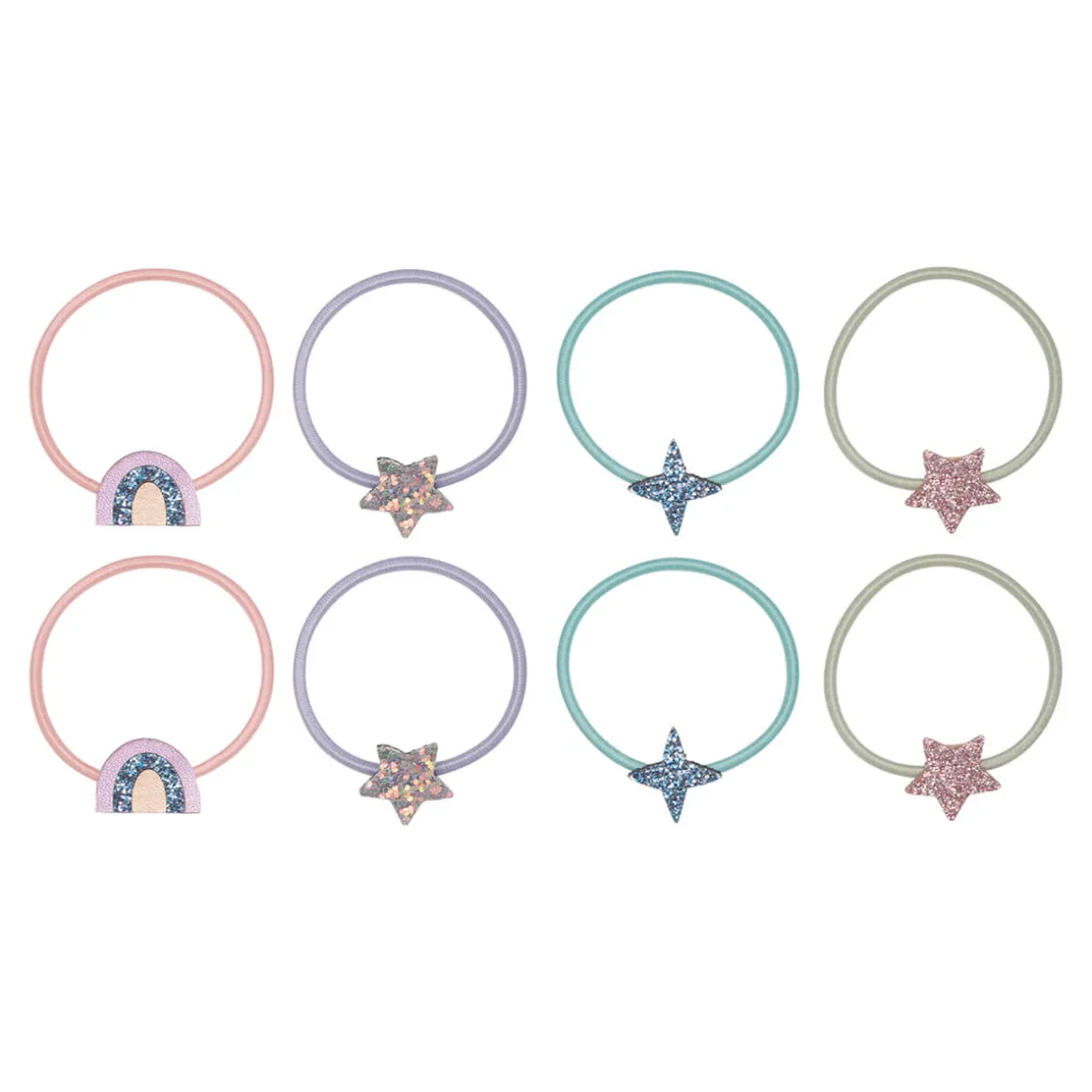 Rainbow And Stars Mini Ponies Hair Bands by Mimi & Lula