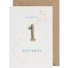 Rainbow Embroidered Age Card by Petra Boase - Age 1