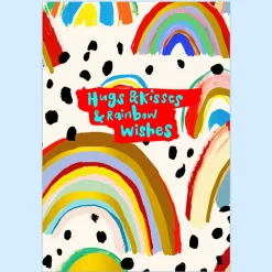 Rainbow Kisses Greetings Card by Eleanor Bowmer
