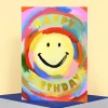 Rainbow Smiley Greetings Card by Eleanor Bowmer