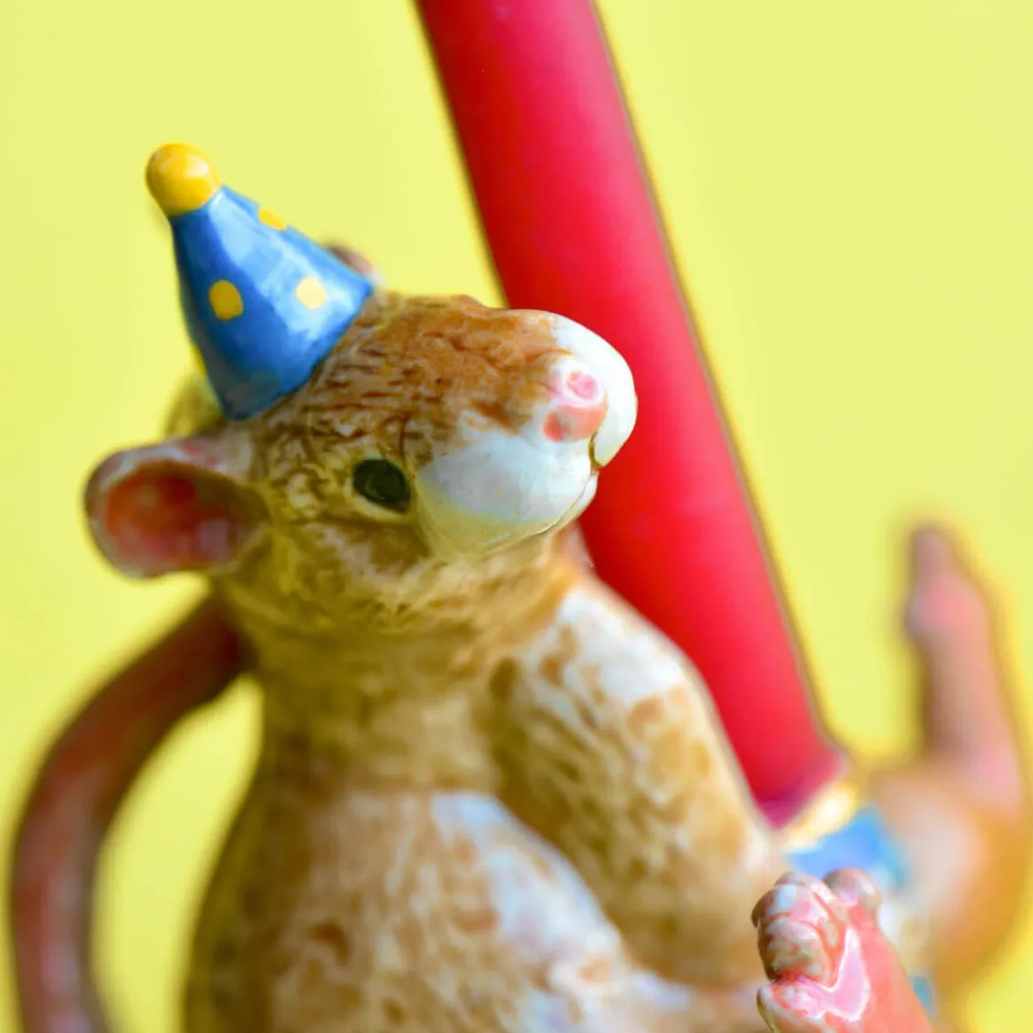 Rat Ceramic Cake Topper by Camp Hollow