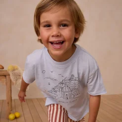 Raw Edge Tee in Amalfi Coast by Rylee & Cru