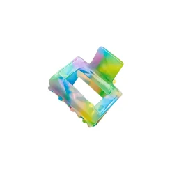 Rectangular Medium Hair Claw (3.5cm) in Fantasy Marble by Hello Sakura