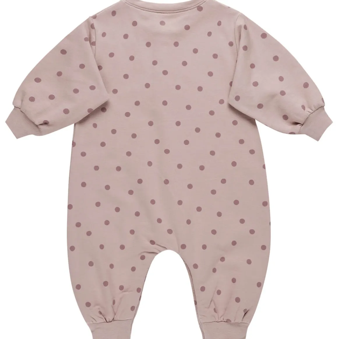 Relaxed Fleece Jumpsuit in Polka Dot by Quincy Mae