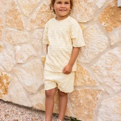 Relaxed Terry Tee in Waves by Rylee & Cru
