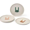 Remco Plates Set in Bunny / Sandy (6 Pack) by Liewood