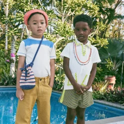 Resort Short in Bark Stripe by Misha & Puff - Last Ones In Stock - 3-6 Years
