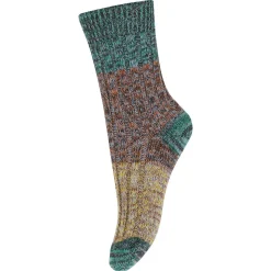 Re-Stock Cotton Rib Ankle Socks in Root Beer by MP Denmark