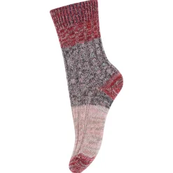 Re-Stock Cotton Rib Ankle Socks in Tomato by MP Denmark