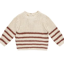 Rex Sweater in Cranberry Stripe by Quincy Mae