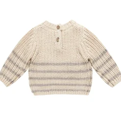 Rex Sweater in Fog Stripe by Quincy Mae