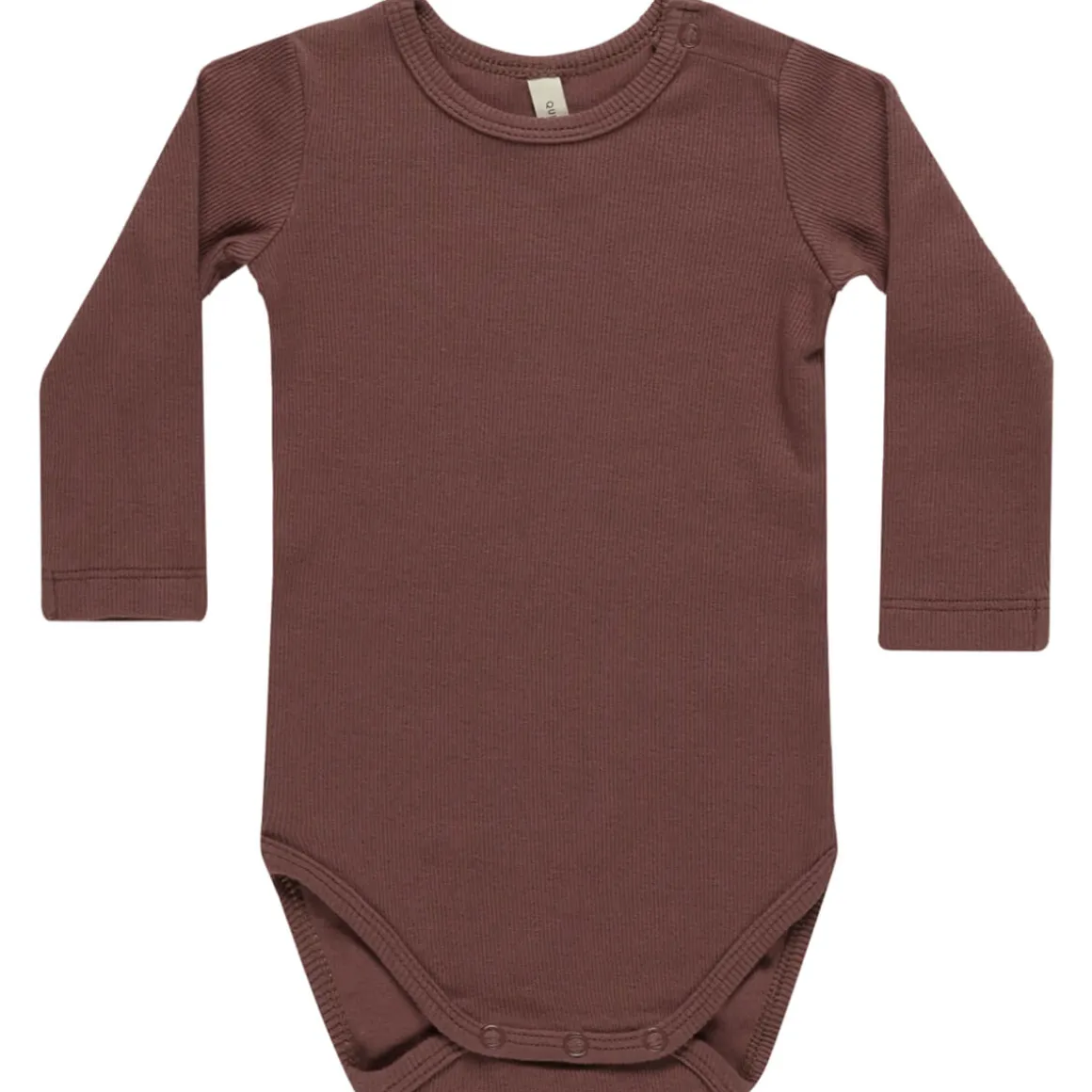 Ribbed Bodysuit in Plum by Quincy Mae