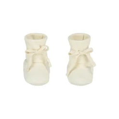 Ribbed Booties in Cream by Gray Label