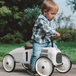 Ride On Metal Car in Cream by Vilac