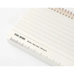 Ring Memo B7 Notebook in White by Midori