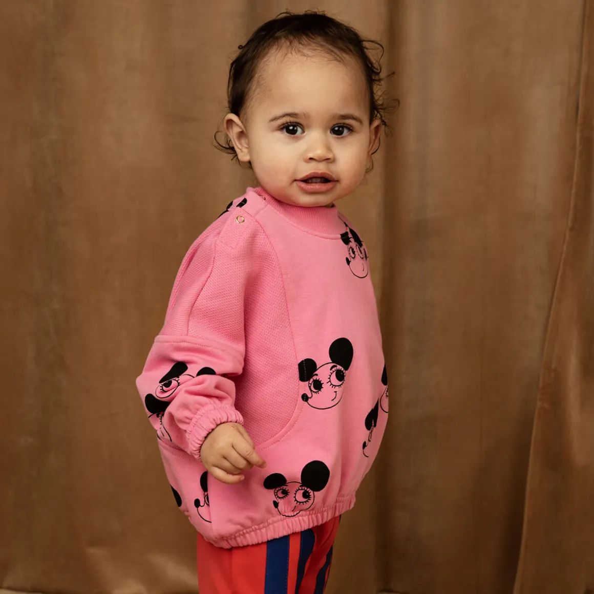 Ritzratz AOP Baby Sweatshirt in Pink by Mini Rodini
