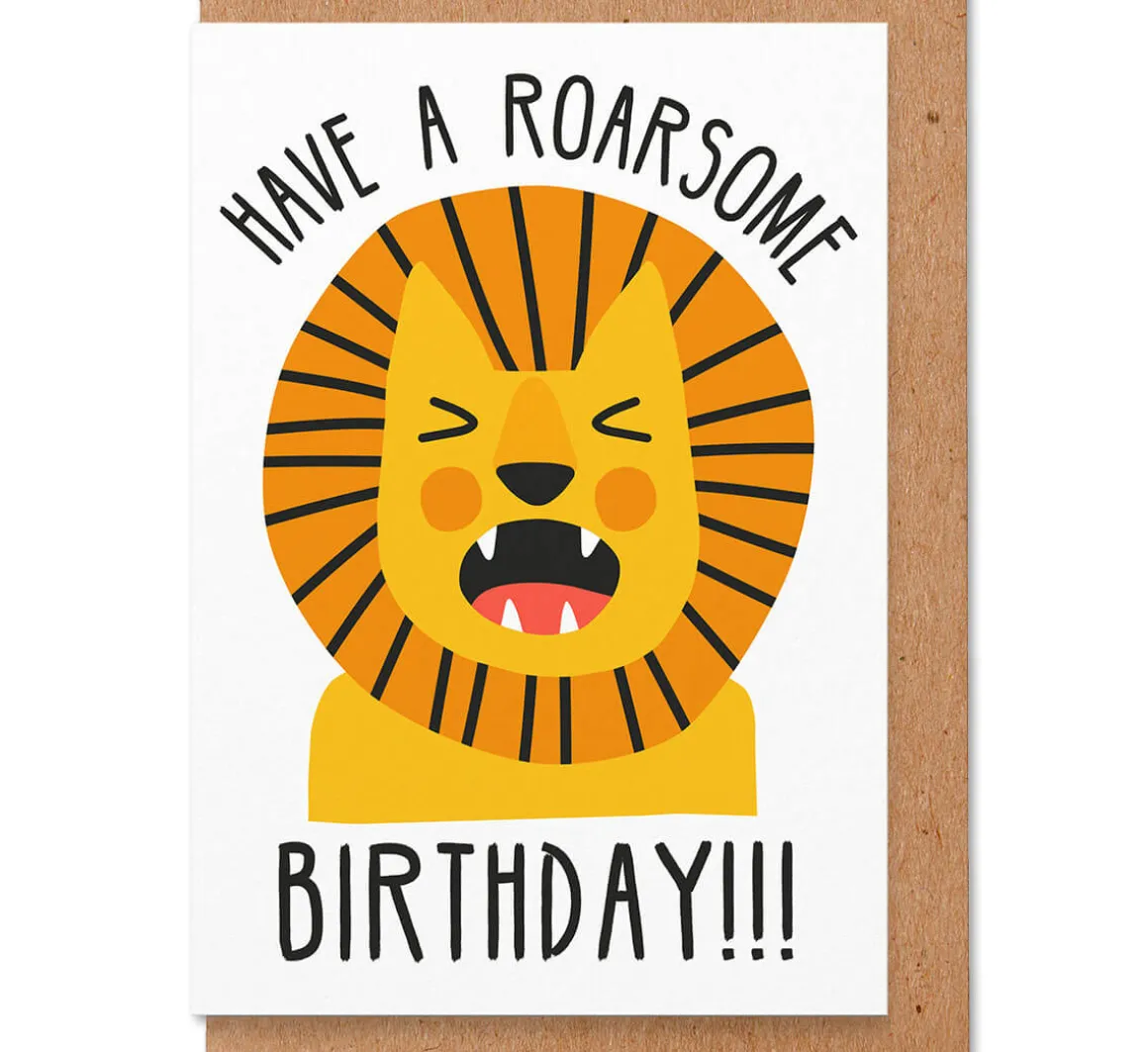 Roarsome Birthday Greetings Card by Studio Boketto