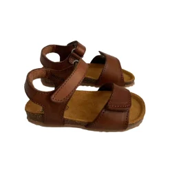 Robin Velcro Sandals in Cuoio Brown by PèPè