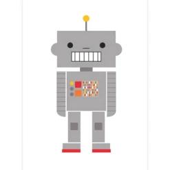 Robot Greetings Card by Dicky Bird