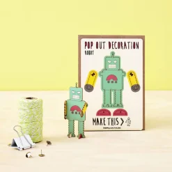 Robot Pop Out Decoration And Greetings Card by The Pop Out Card Company