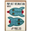 Rocket Pop Out Decoration And Greetings Card by The Pop Out Card Company