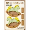 Rocking Horse New Baby Pop Out Decoration And Greetings Card by The Pop Out Card Company