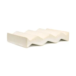 Rocky M. Handmade Ceramic Soap Dish in White by Oba Studios