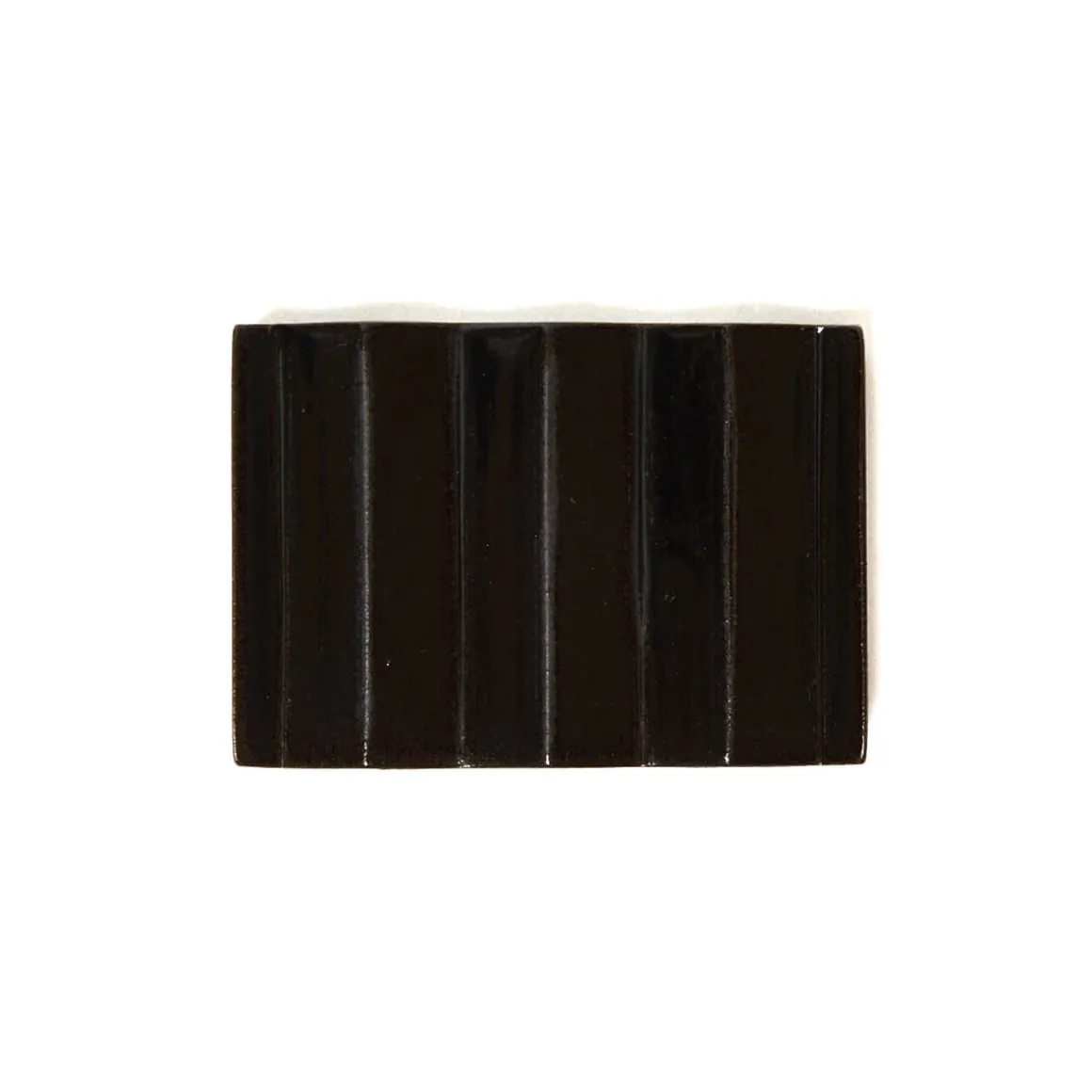 Rocky M. Handmade Ceramic Soap Dish in Black by Oba Studios