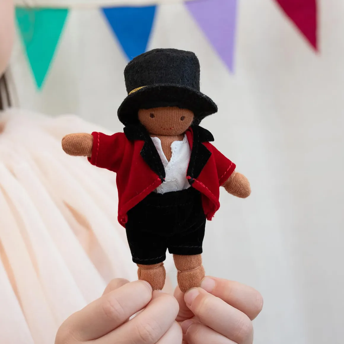 Rolando The Ringleader Holdie Folk Pocket-Sized Doll by Olli Ella