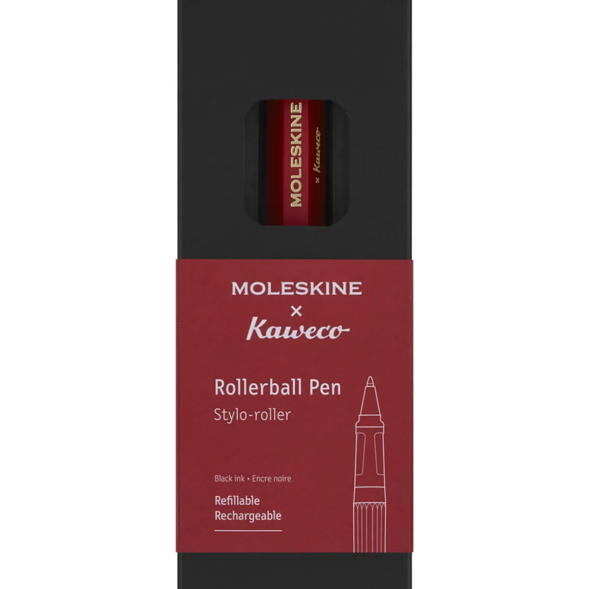 Rollerball Pen in Red by Moleskine X Kaweco