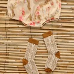 Romper With Scarf in Antoinette Print by Bonjour