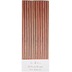 Rose Gold Foil Party Straws by Meri Meri