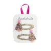 Rose Gold Xmas Tree Hair Clips by Rockahula