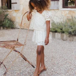 Rose Mini Skirt in Natural by Rylee & Cru