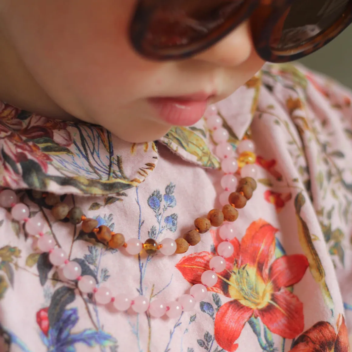 Rose Quartz Kids Necklace by Nirrimis