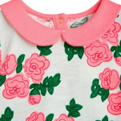 Roses AOP Long Sleeve Dress in Pink by Mini Rodini - Last One In Stock - 140/146 (9-11 Years)