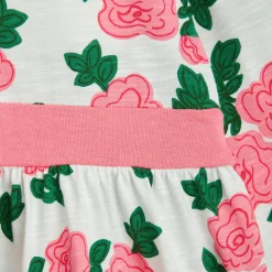 Roses AOP Long Sleeve Dress in Pink by Mini Rodini - Last One In Stock - 140/146 (9-11 Years)