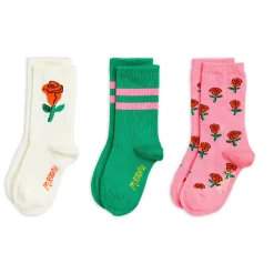 Roses 3 Pack Socks by Mini Rodini