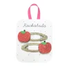 Rosy Red Apple Hair Clips by Rockahula