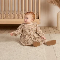 Ruffle Collar Button Dress in Posy by Quincy Mae