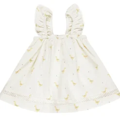 Ruffled Tank Dress in Geese by Quincy Mae
