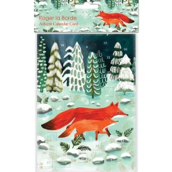 Running Foxes Advent Calendar Greetings Card By Roger La Borde