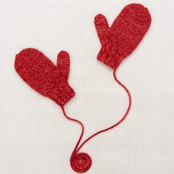 Safe Harbour Mittens in Red Flame + Berry Marl by Misha & Puff