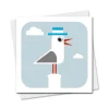 Sally Seagull Greetings Card by Stripey Cats Cards