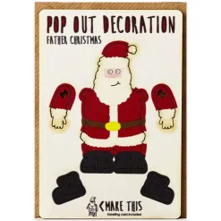 Santa Pop Out Decoration And Christmas Card by The Pop Out Card Company