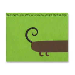 Sausage Dog Mini Greetings Card by Lisa Jones Studio