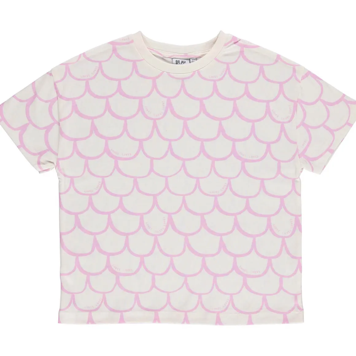 Scales Oversized T Shirt in Pink Lavender by Beau Loves