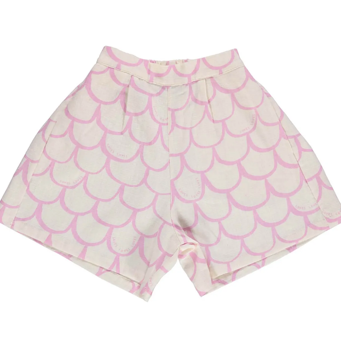 Scales Pleated Shorts in Pink Lavender by Beau Loves