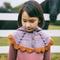 Scallop Capelet in Periwinkle by Misha & Puff